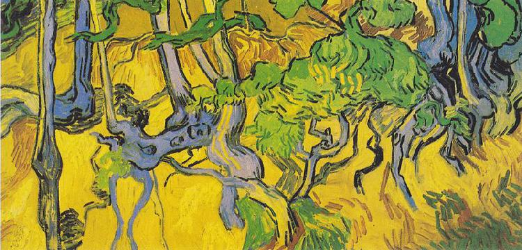 Vincent Van Gogh Tree roots and tree trunks